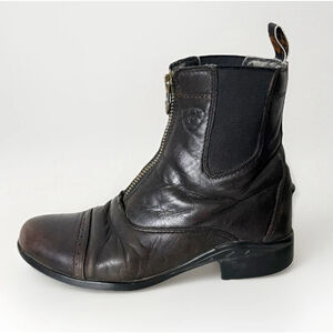 Ariat Women Heritage Breeze Zip Paddock Ankle Boots 6.5 Brown Leather 4LR $160